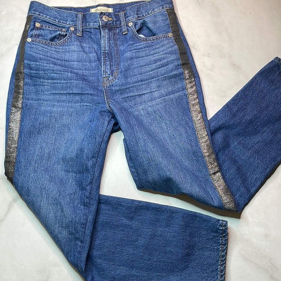 Madewell The Perfect Vintage Jean: Metallic Tuxedo Stripe Edition - Picture 3 of 10